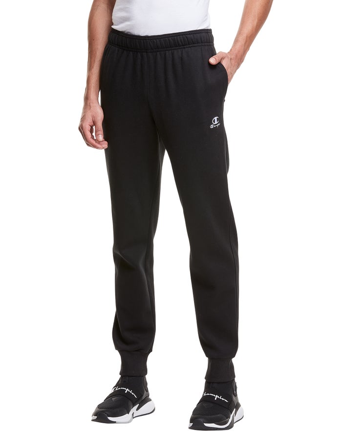 Champion Herre Joggingbukser Sort - Classic Fleece - Danmark VOP-759410